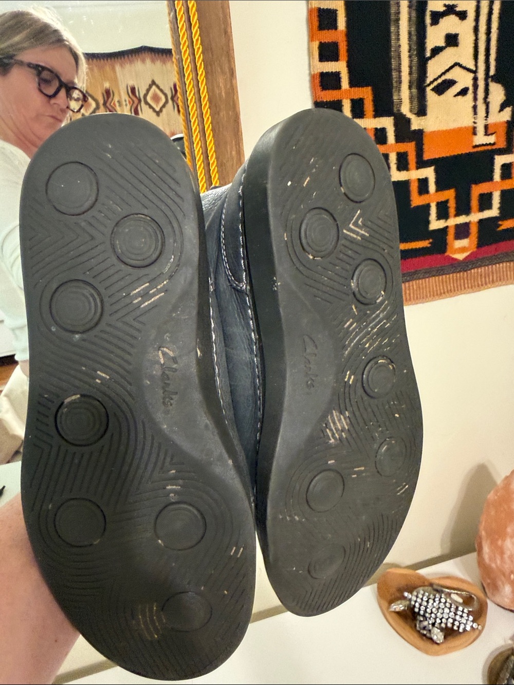 Clarks Women's Gray Lace-Up Leather Boots - Picture 5 of 5